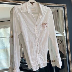Vintage Odd Molly Embroidered White Button Down